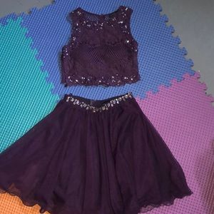 Purple Two piece dress